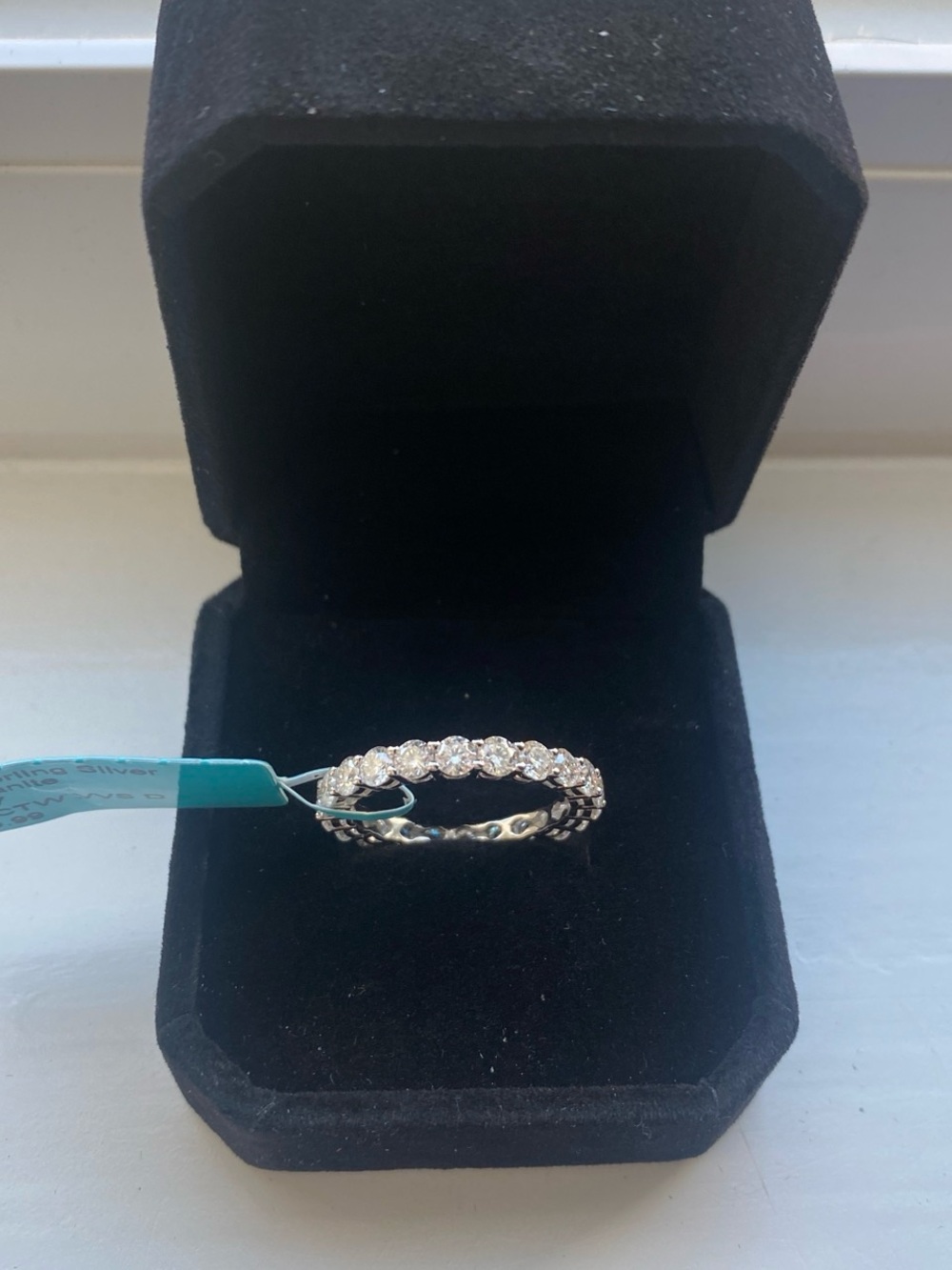 Moissanite Eternity Band Size 7